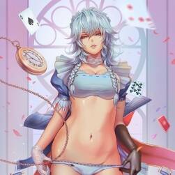 白發(fā)少女CG插畫繪制視頻教程 PSD文件