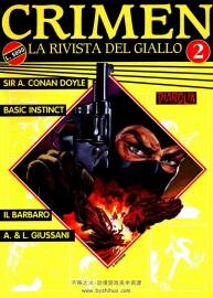 Crimen - La rivista del giallo 第2冊 黑白犯罪題材意大利語漫畫
