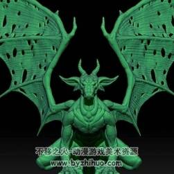 次世代 一只精瘦的洞洞翅膀飛龍 3D模型ZTL格式
