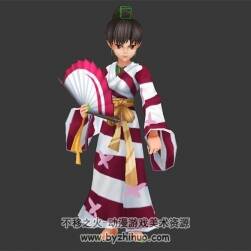 犬夜叉 神樂 3D模型 有綁定和動(dòng)作