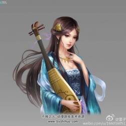 中國(guó)武俠風(fēng)美女【75p】精美插畫