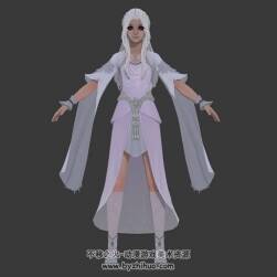 吹雪霓裳 仙俠風(fēng)游戲少女3DMax模型下載
