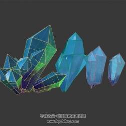 游戲礦石冰水晶3DMax模型下載