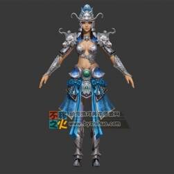 古装 铠甲 女战士模型