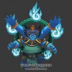 卡通風(fēng) 神魔怪物 BOSS 3D模型 有綁定和動(dòng)作
