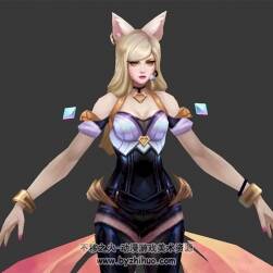LOL 阿貍 游戲角色Max模型 含綁定