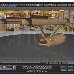 CINEMA 4D木制飞行器模型视频教程