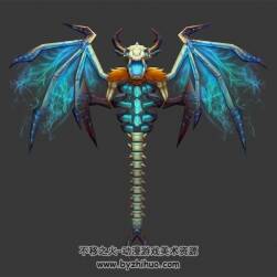 魔幻風(fēng)骨頭怪物 3D模型 有綁定和全套動作