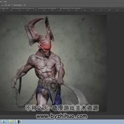 ZBrush 雕刻恶魔角色教学视频教程 附源工程文件