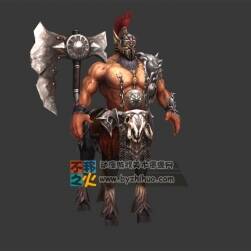 壮士 人马 斧子 男人马模型