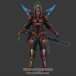 科幻飛行鎧甲戰(zhàn)士 3D模型 有綁定