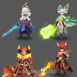 全套仙俠人物3D模型帶動作+場景+已渲染序列幀