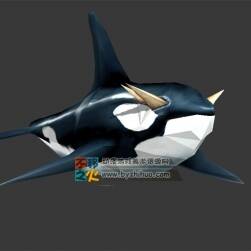 有角鲸鱼 Max模型