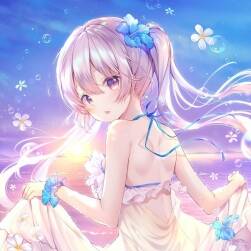 清涼夏日系列 少女與夏日二次元插畫合集 500P