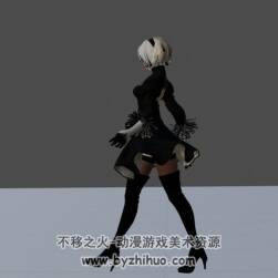 尼爾機械紀元 NieR：Automata_2B 小姐姐走貓步（內(nèi)附GIF）