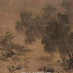 南宋 李迪 風雨歸牧圖軸 絹本設色120.7x102.8cm 臺北故宮博物院藏 百度云下載