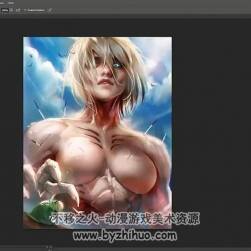 進(jìn)擊的巨人女巨人同人插畫繪制