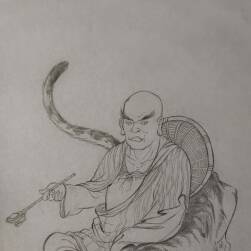 插畫線描練習(xí)-降龍伏虎