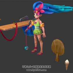 LOL 泳池派對(duì)皮膚佐伊3DMax模型下載