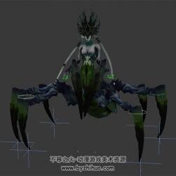 英雄無敵6 蜘蛛女妖怪 3D模型 有綁定和攻擊動作