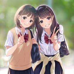 日韓落葉系少女校服日常福利高清萌圖壁紙百度云下載 411P