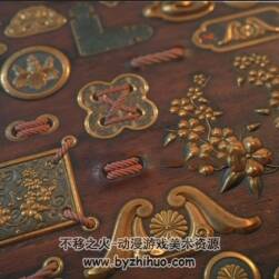 ZBrush 日式Alpha刷頭 和風(fēng)佩飾裝飾花紋元素筆刷下載