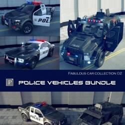 DAZ 警车模型3辆 Police Vehicles Bundle