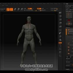 ZBrush 骨架肌肉解剖雕刻视频教程