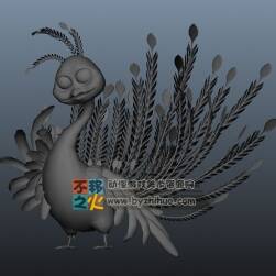 可爱小孔雀 3D模型
