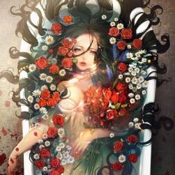 紅玫瑰主題 二次元cg少女風(fēng)插畫壁紙圖片分享 776P