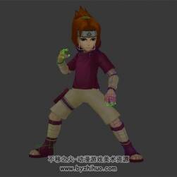 火影忍者 佐助 3D模型 有綁定和動(dòng)作