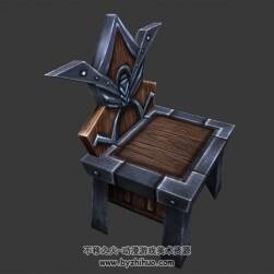 木头椅子 3D模型 四角面 百度网盘下载