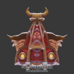 卡通部落帳篷 四角面3D模型 百度網(wǎng)盤下載