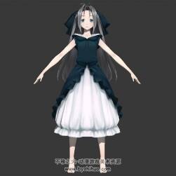 5個(gè)二次元角色少女3DMax模型下載