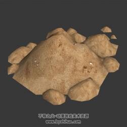 砂石堆 3D模型 四角面 百度網(wǎng)盤下載