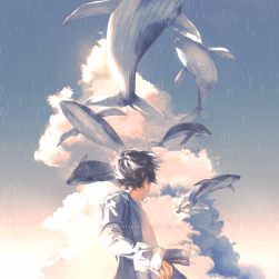 唯美淺色系插畫