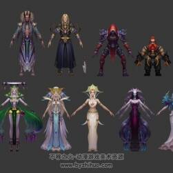 9个精美手绘模型 神魔NPC