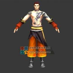 古装 文身 猛男模型