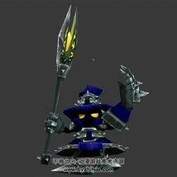 卡通巫師帽小法師 3D模型 有綁定和全套動(dòng)作