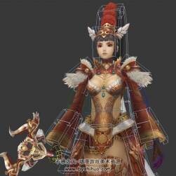 仙俠類古裝法師女全套動(dòng)作3DMax模型帶綁定下載