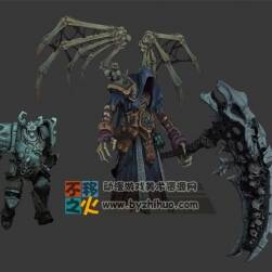 恶魔 魔鬼 镰刀 骨架 死神模型