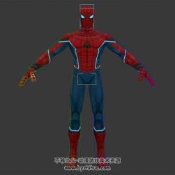 漫威英雄人物蜘蛛侠3DMax模型带绑定四边面下载