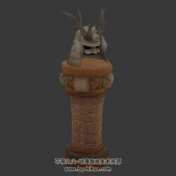 武士頭盔石柱 四角面 3D模型  百度網(wǎng)盤下載鏈接