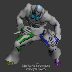 3D游戏男子人物角色格斗动作MAX模型下载