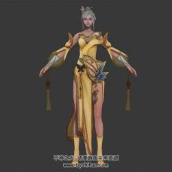 仙俠風(fēng) 男女游戲3d角色模型 部分帶綁定動(dòng)作