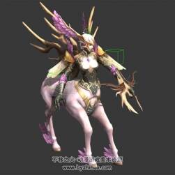 西方神話 人馬戰(zhàn)士3D模型 有綁定和動作 四邊面