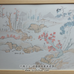 水彩山水畫(huà)7-7