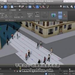 3dsMax 模拟市民人群行走动画视频教程