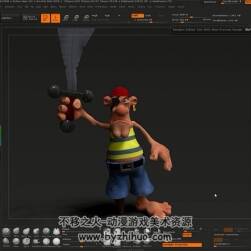 ZBrush Keyshot卡通海盗制作视频教程 建模渲染制作流程教学