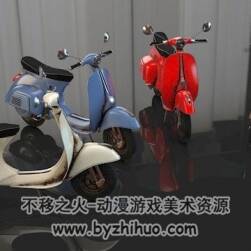 Electric motorcycle 電動(dòng)摩托車(chē)C4D3D模型分享下載